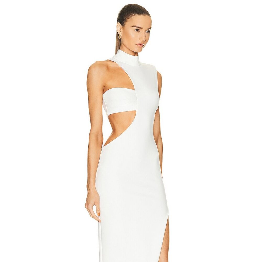 NICHOLAS - Azza Asym Exposed Bra Midi Dress - Picture 4 of 15